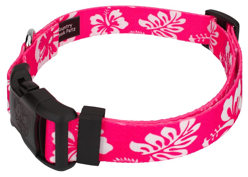 Country Brook Design Country Brook Petz - Deluxe Pink Hawaiian Dog Collar - Made in The U.S.A. - Summer Breeze Collection Featuring Sunny Designs (1 Inch, Large) - Image 5